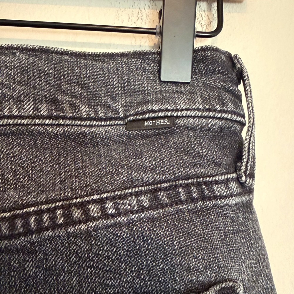 Mother Superior jeans High Waisted Hiker Hoover Roadtrip Renegade 26 black denim - Picture 6 of 9